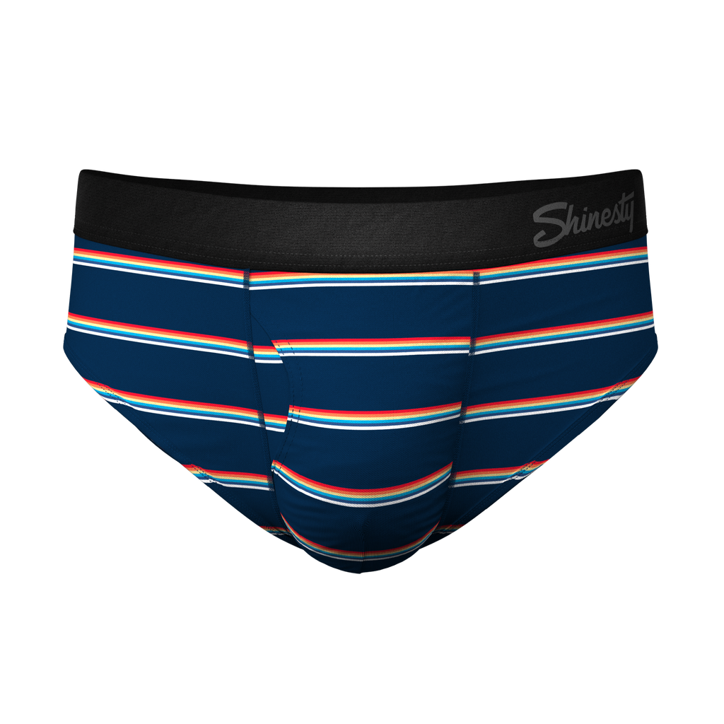 The Routine | Navy Stripe Ball Hammock® Pouch Underwear Briefs - Shinesty