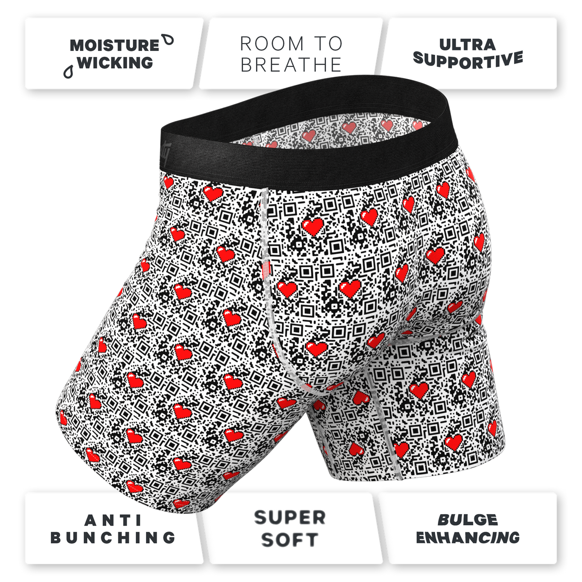 The Scan Me | QR Code Ball Hammock® Boxer - Long Leg - Shinesty