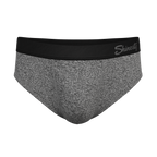 The Seattle Skyline | Black Marble Heather Ball Hammock® Pouch Underwear Briefs - Shinesty