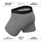 The Seattle Skyline | Black Marble Heather Ball Hammock® Pouch Underwear - Shinesty