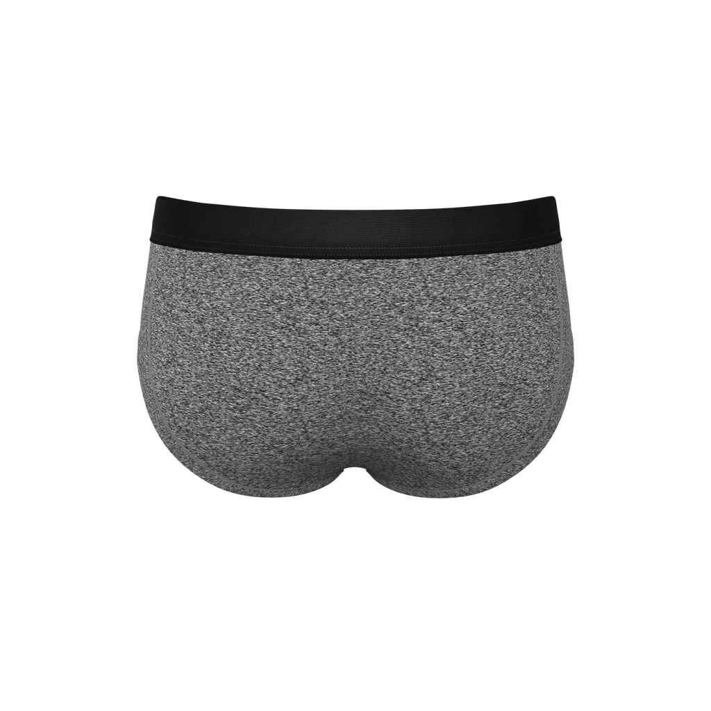 The Seattle Skyline | Black Marble Heather Ball Hammock® Pouch Underwear Briefs - Shinesty
