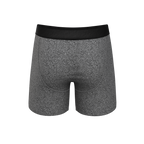 The Seattle Skyline | Black Marble Heather Ball Hammock® Pouch Underwear With Fly - Shinesty