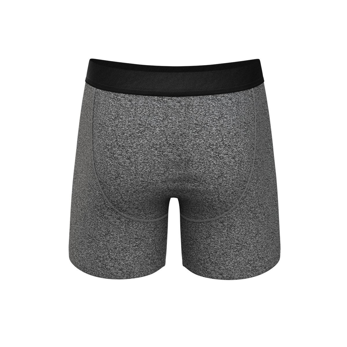 The Seattle Skyline | Black Marble Heather Ball Hammock® Pouch Underwear With Fly - Shinesty
