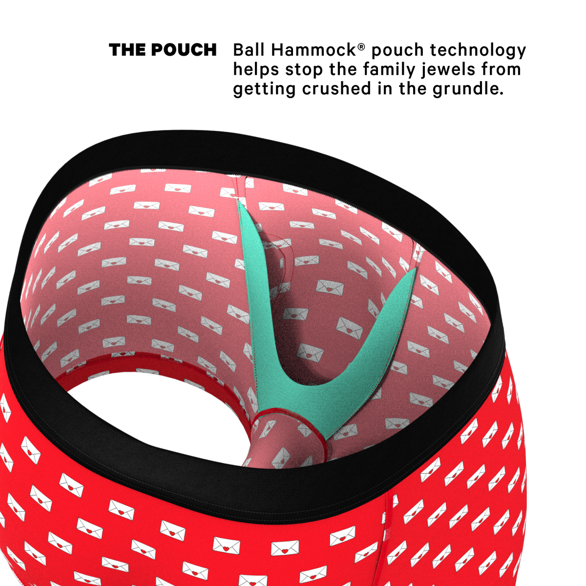 The Secret Admirer | Valentines Letters Ball Hammock® Pouch Trunks Underwear - Shinesty