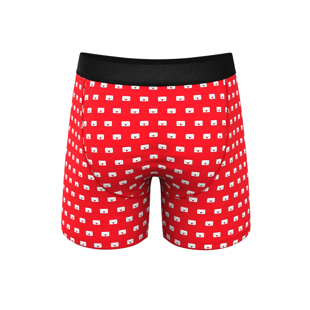 The Secret Admirer | Valentines Letters Ball Hammock® Pouch Underwear With Fly - Shinesty