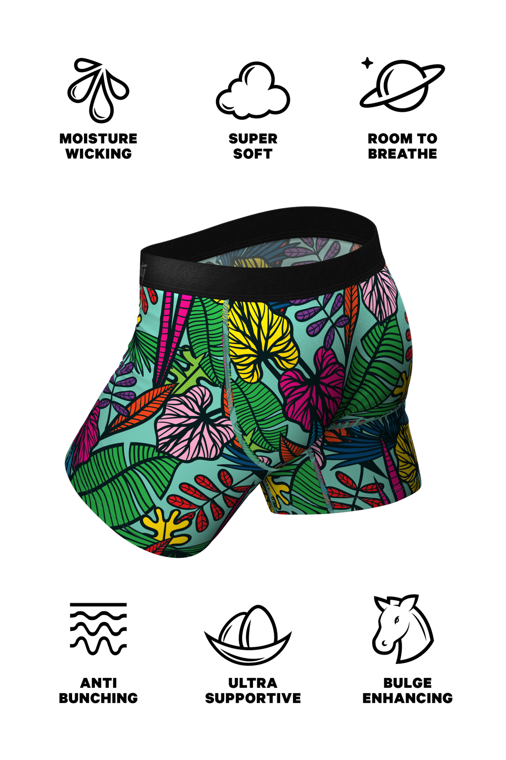 The Sex On The Beach | Light Blue Tropical Ball Hammock® Pouch Underwear - Shinesty