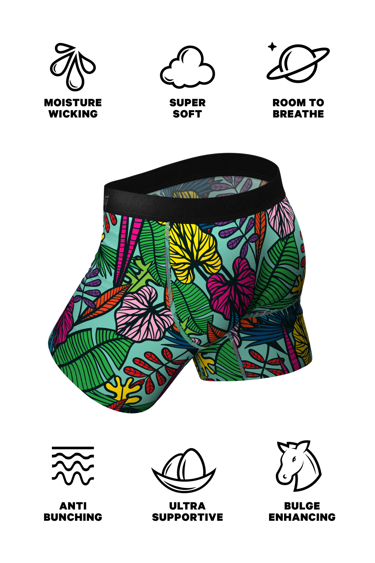The Sex On The Beach | Light Blue Tropical Ball Hammock® Pouch Underwear - Shinesty