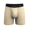 The Silver Fox | Oatmeal Heather Ball Hammock® Pouch Underwear With Fly - Shinesty