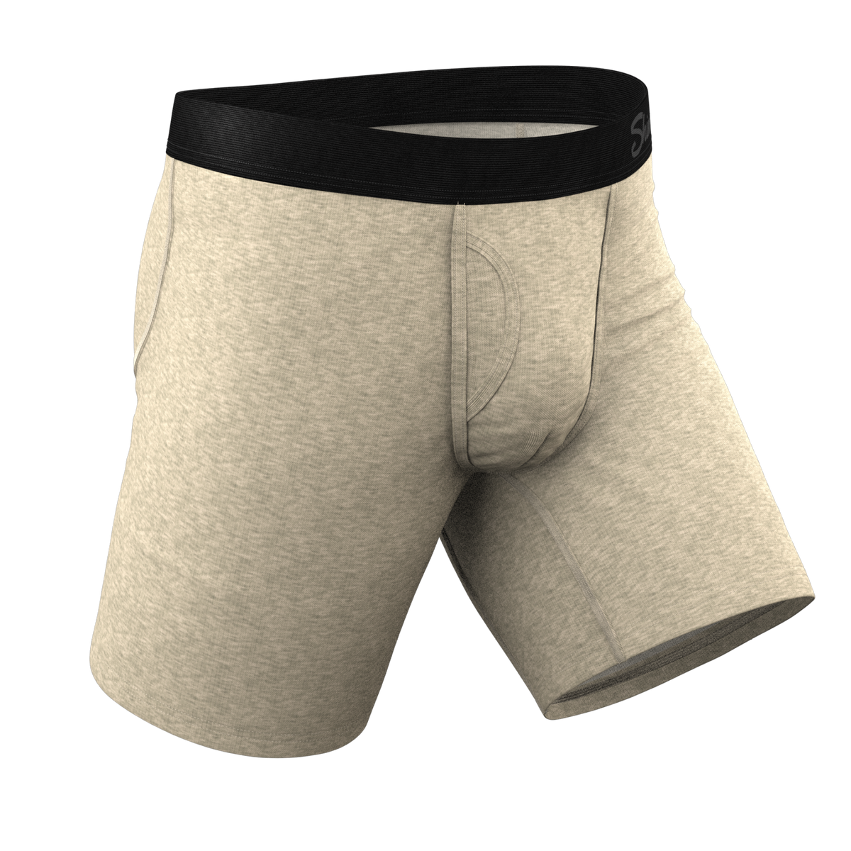 The Silver Fox | Oatmeal Heather Ball Hammock® Boxer - Long Leg - Shinesty