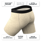 The Silver Fox | Oatmeal Heather Ball Hammock® Boxer - Long Leg - Shinesty