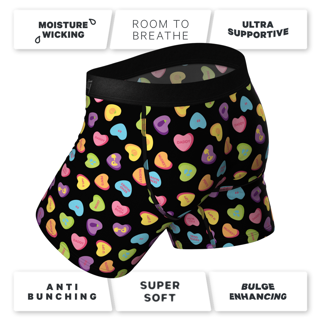 The Smooth Talker | Candy Hearts Ball Hammock® Pouch Underwear - Shinesty