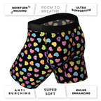 The Smooth Talker | Candy Hearts Ball Hammock® Boxer - Long Leg - Shinesty