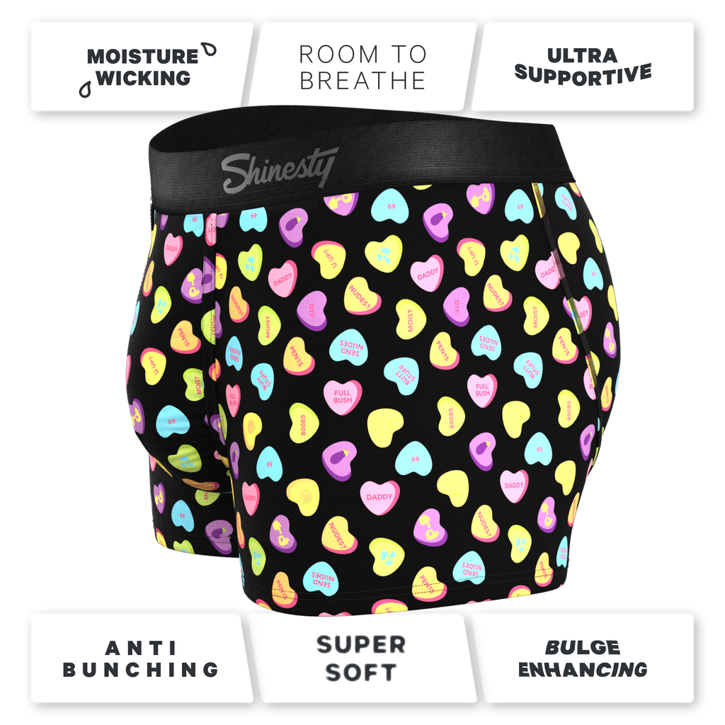 The Smooth Talker | Candy Hearts Ball Hammock® Pouch Trunks Underwear - Shinesty