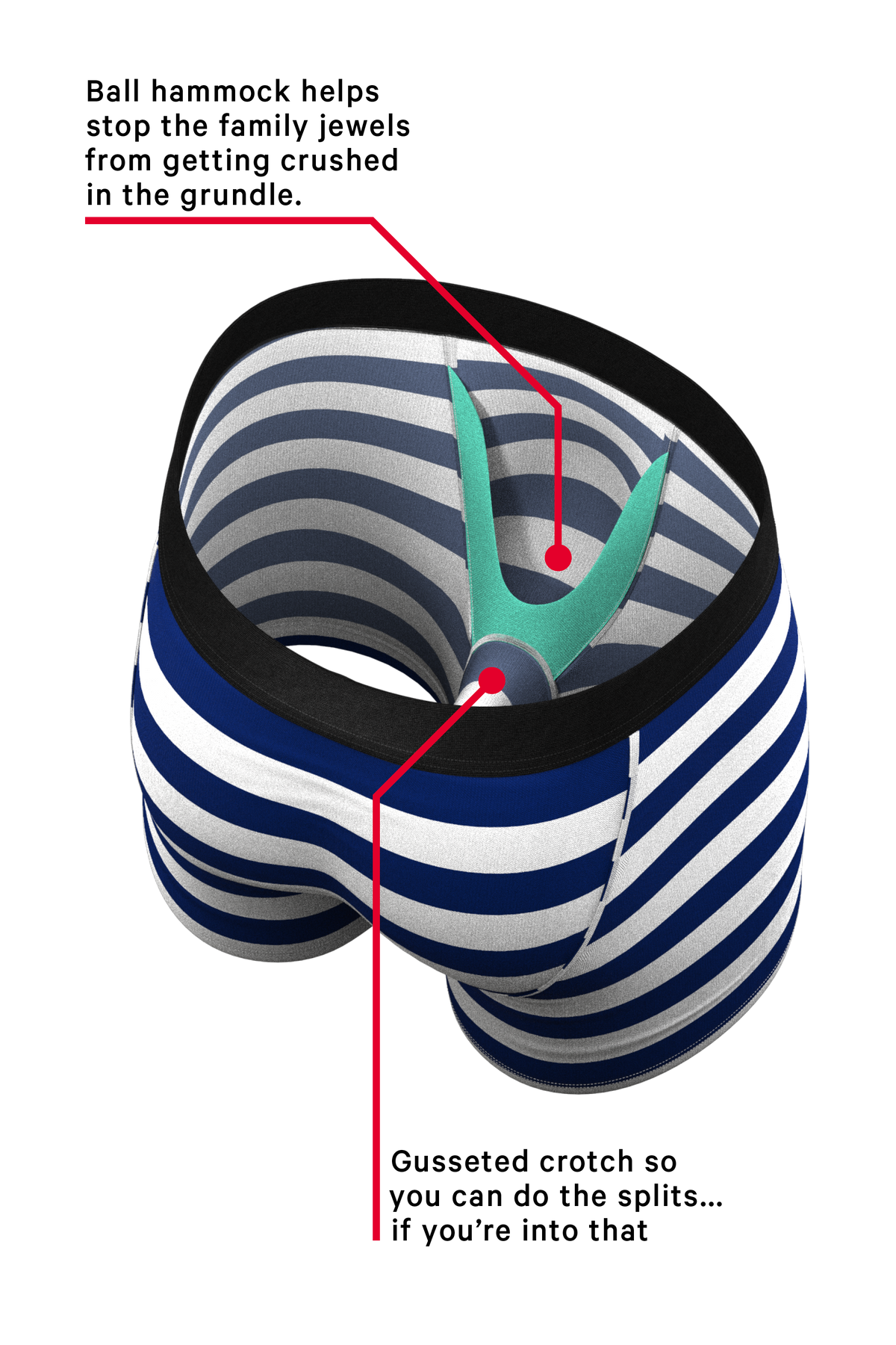 The Snack Attack | Shark Print Ball Hammock® Pouch Underwear - Shinesty