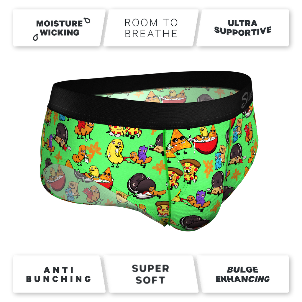 The Snackhanalia | Junk Food Ball Hammock® Pouch Underwear Briefs - Shinesty