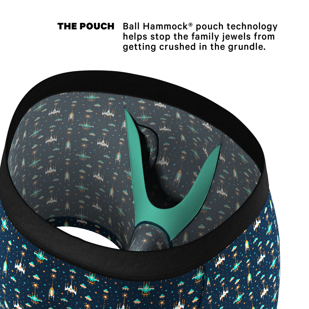 The Space Commando | Spaceship Ball Hammock® Pouch Underwear With Fly - Shinesty