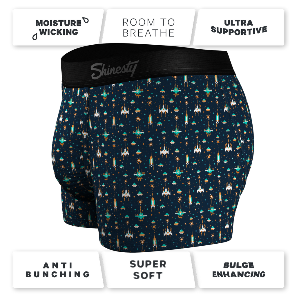 The Space Commando | Spaceship Ball Hammock® Pouch Trunks Underwear - Shinesty