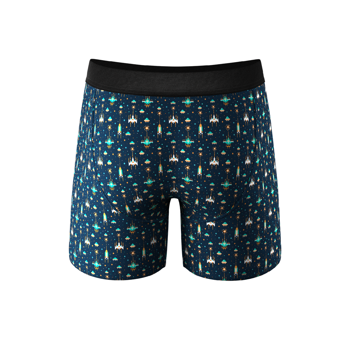 The Space Commando | Spaceship Ball Hammock® Pouch Underwear With Fly - Shinesty