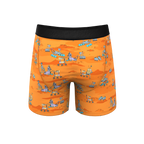The Bend Rover | Space Robots Ball Hammock® Pouch Underwear With Fly - Shinesty