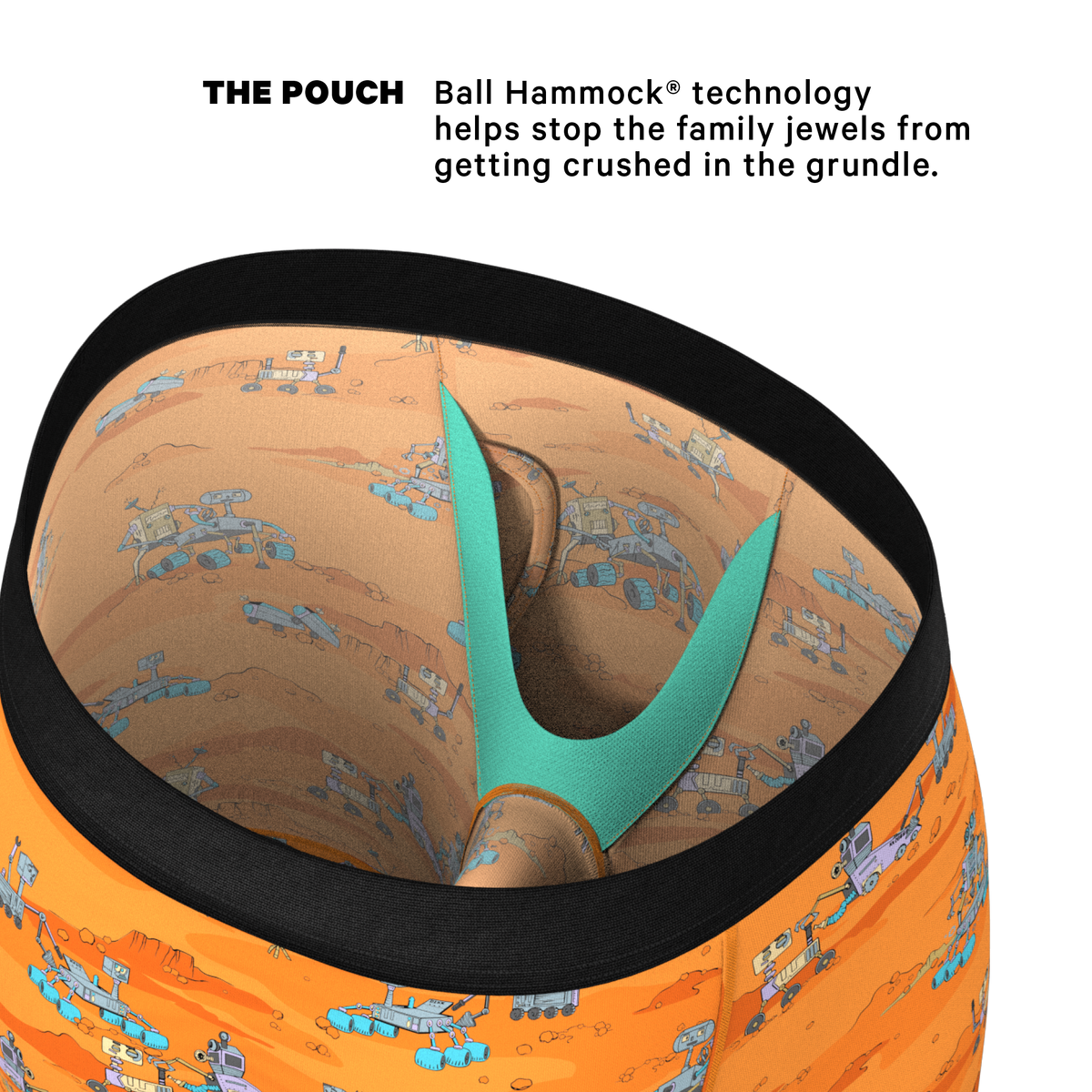 The Bend Rover | Space Robots Ball Hammock® Boxer - Long Leg - Shinesty