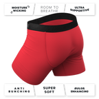 The St. Knickers | Santa Belt Ball Hammock® Boxer - Long Leg - Shinesty