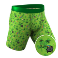 The 3 Leafs To The Wind | St Patricks Day Clovers Ball Hammock® Boxer - Long Leg - Shinesty