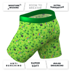 The 3 Leafs To The Wind | St Patricks Day Clovers Ball Hammock® Boxer - Long Leg - Shinesty