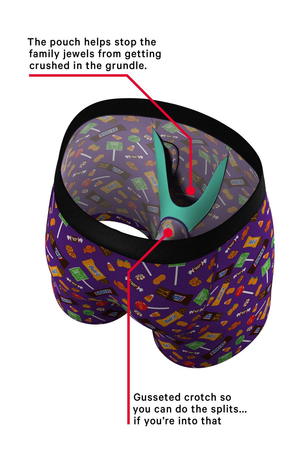 The Sticky Fingers | Halloween Candy Ball Hammock® Pouch Underwear With Fly - Shinesty