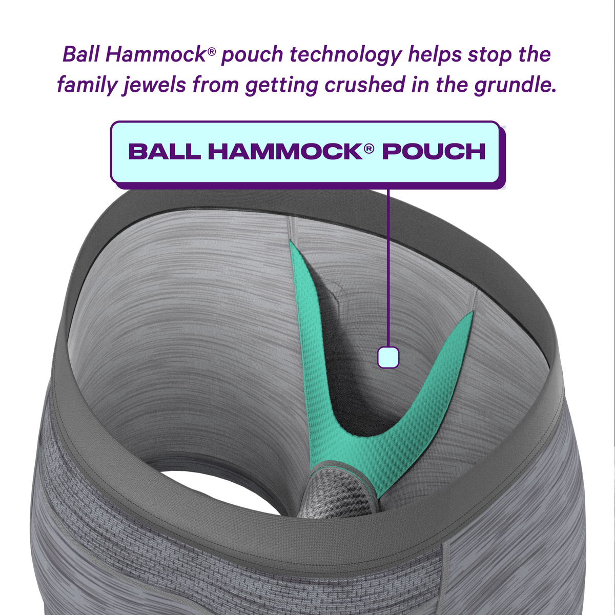 The Storm Cloud | Grey paradICE™ Cooling Ball Hammock® Underwear - Shinesty