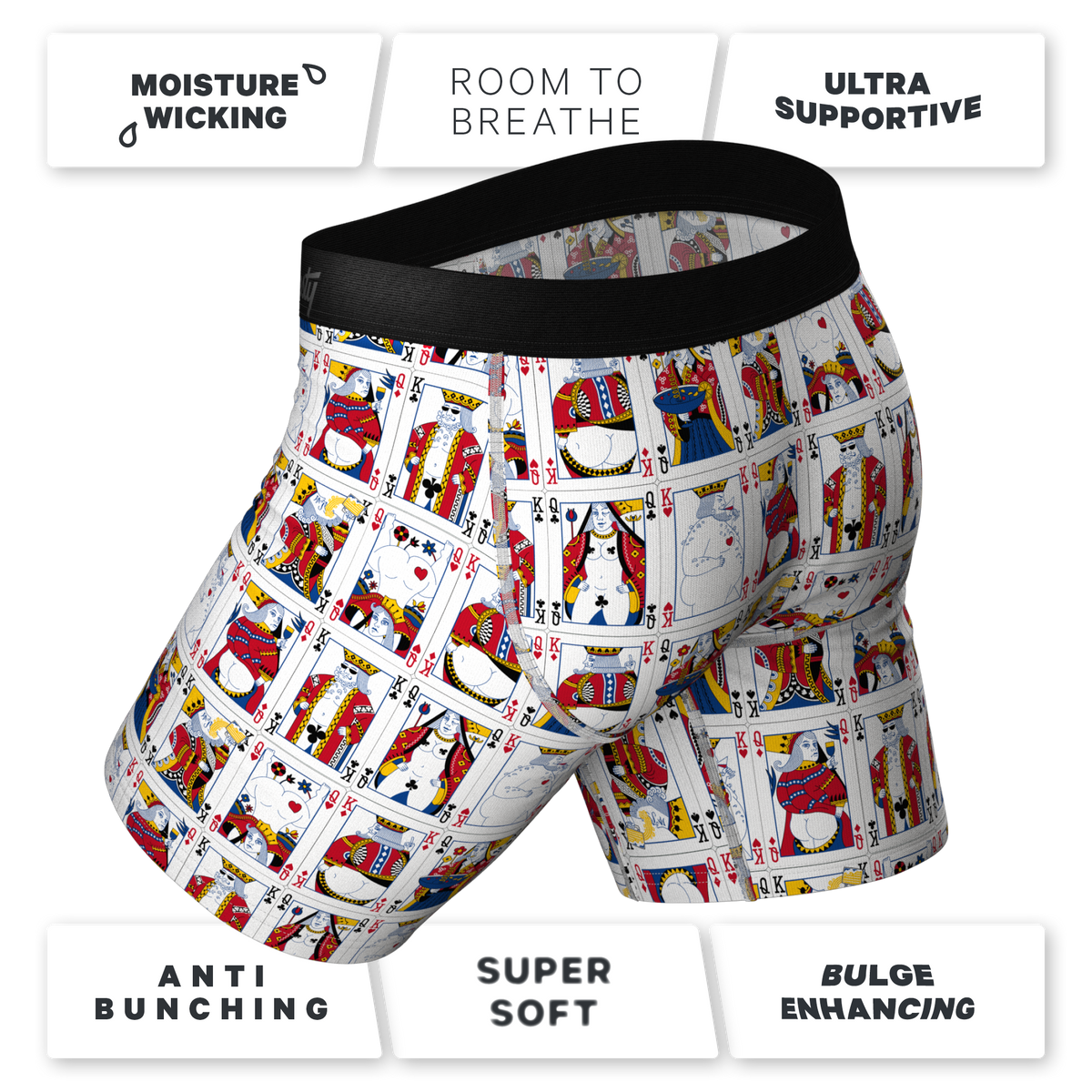 The Strip Poker | Playing Cards Ball Hammock® Boxer - Long Leg - Shinesty