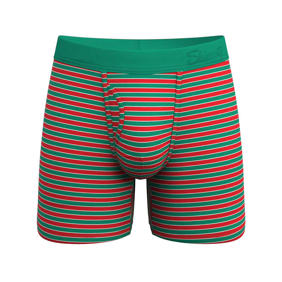 The Stripe Club | Christmas Striped Ball Hammock® Pouch Underwear With Fly - Shinesty
