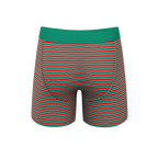 The Stripe Club | Christmas Striped Ball Hammock® Pouch Underwear With Fly - Shinesty