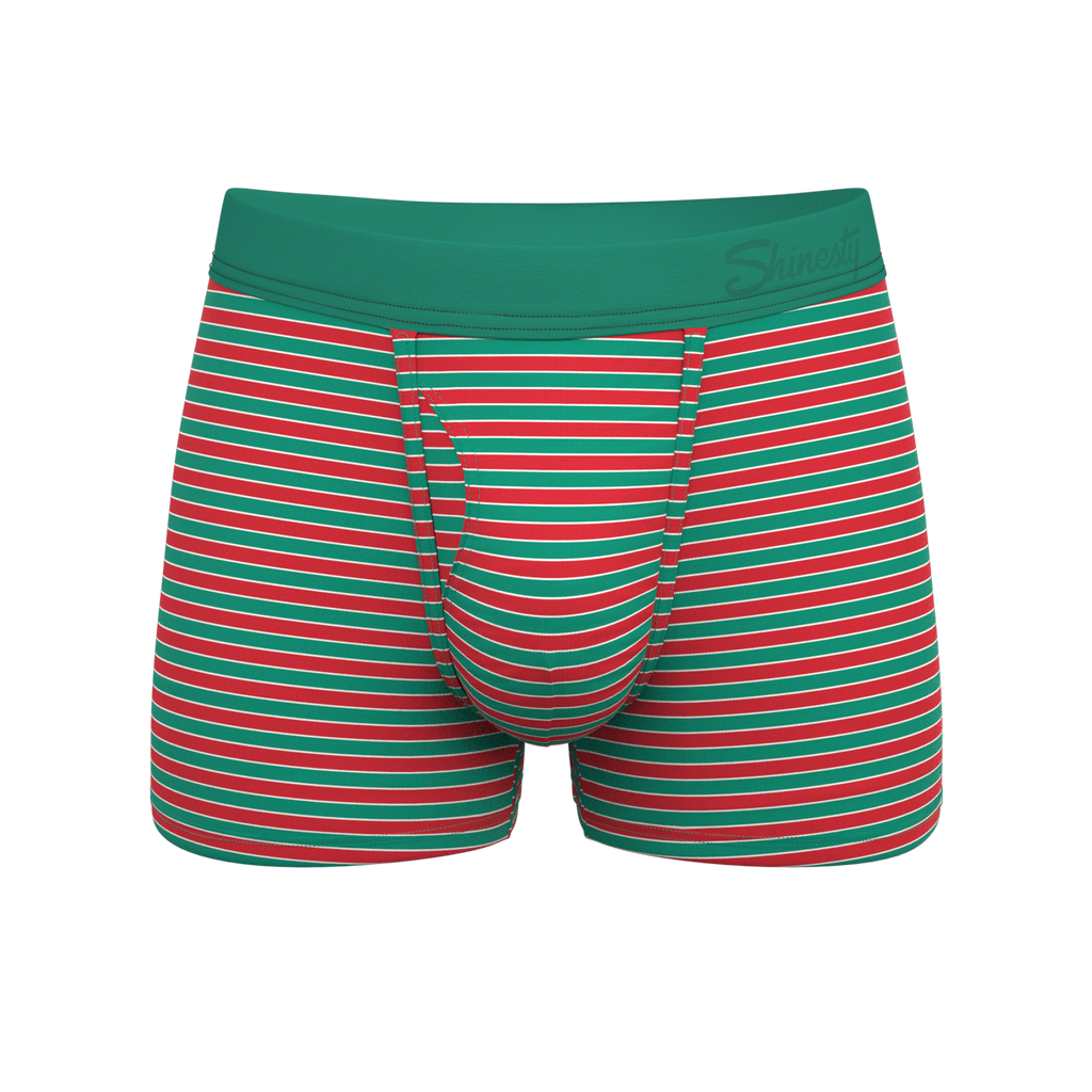 The Stripe Club | Christmas Striped Ball Hammock® Pouch Trunks Underwear - Shinesty