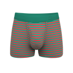 The Stripe Club | Christmas Striped Ball Hammock® Pouch Trunks Underwear - Shinesty