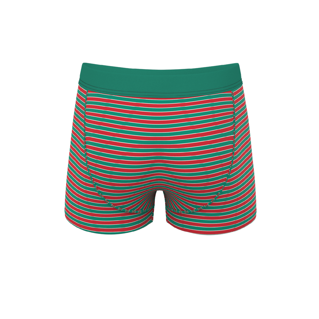 The Stripe Club | Christmas Striped Ball Hammock® Pouch Trunks Underwear - Shinesty