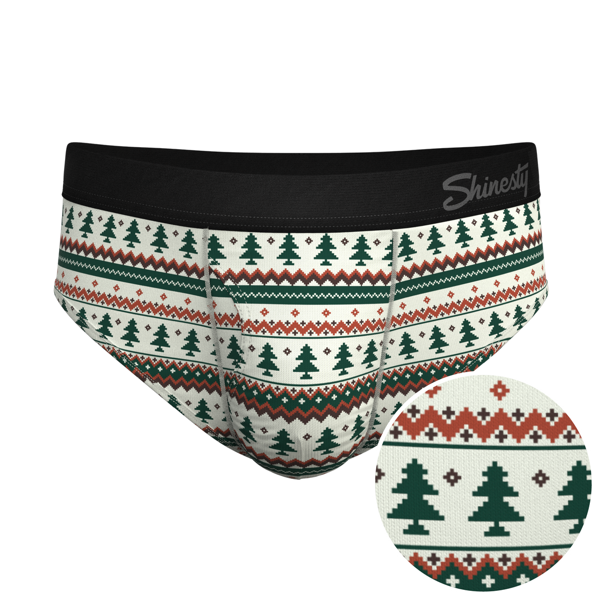 The Stuffed Stocking | Fair Isle Christmas Tree Ball Hammock® Pouch Underwear Briefs - Shinesty