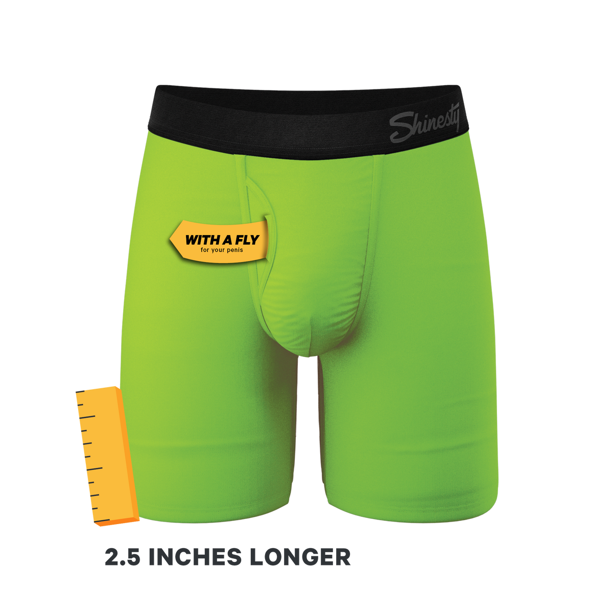 The Supernova | Bright Green Ball Hammock® Boxer - Long Leg - Shinesty