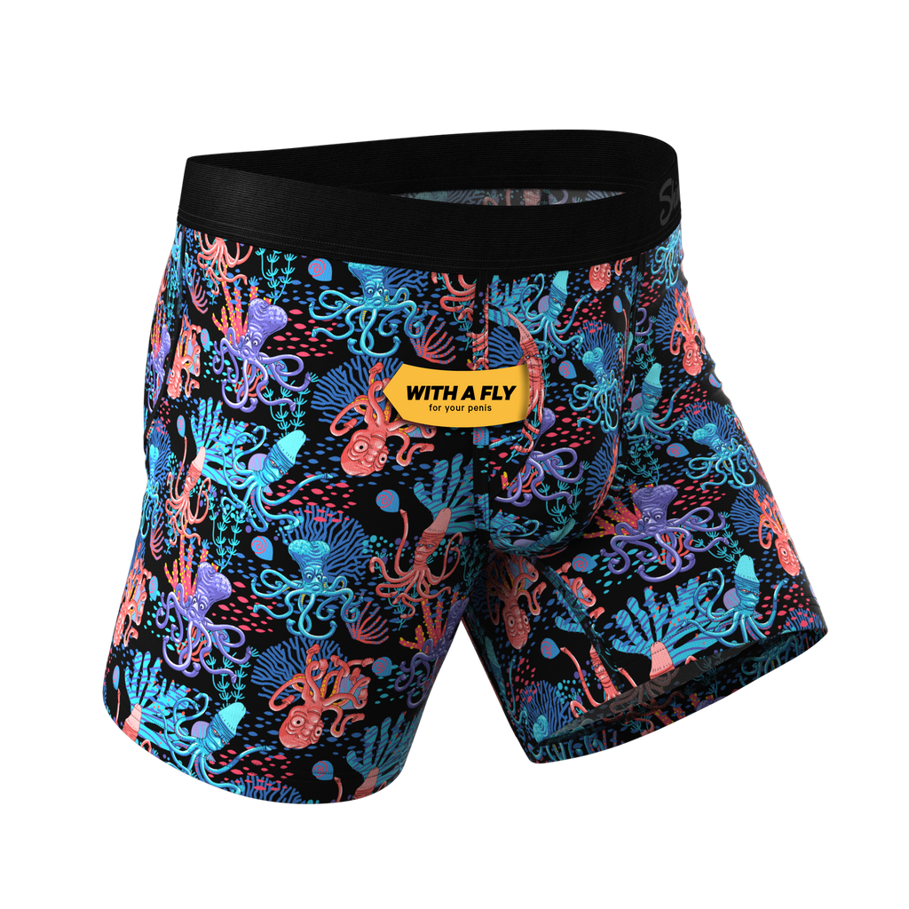 The Swollen Tentacles | Octopus Ball Hammock® Pouch Underwear With Fly - Shinesty