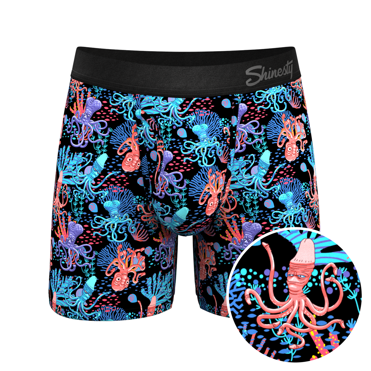 The Swollen Tentacles | Octopus Ball Hammock® Pouch Underwear With Fly - Shinesty
