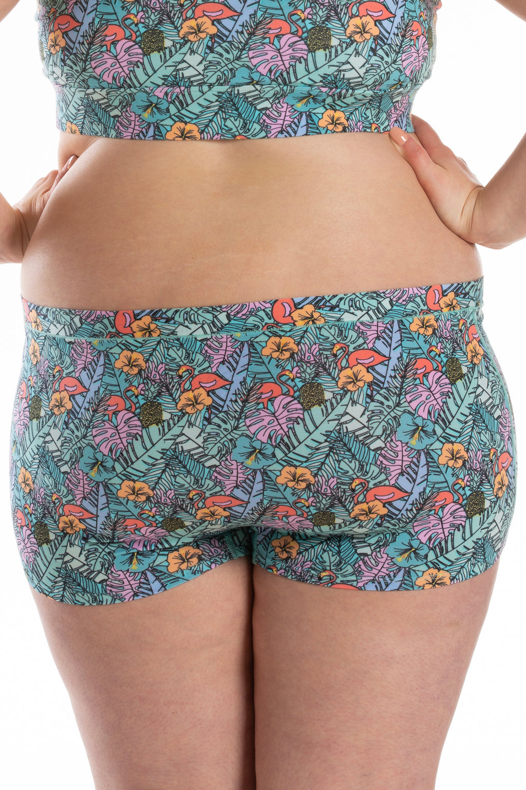 The Hot Tropic | Tropical Flamingo Modal Boyshort Underwear - Shinesty