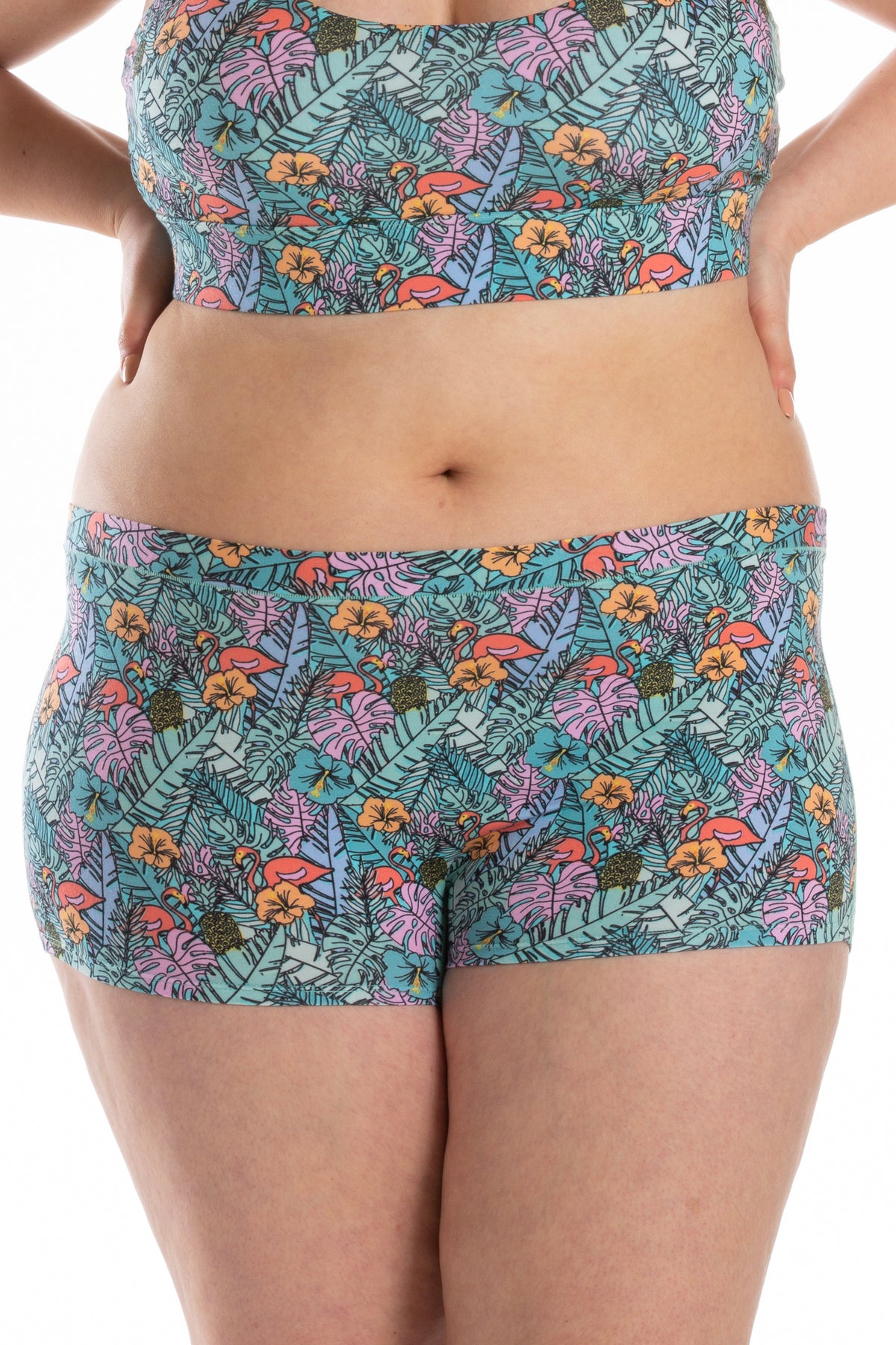 The Hot Tropic | Tropical Flamingo Modal Boyshort Underwear - Shinesty