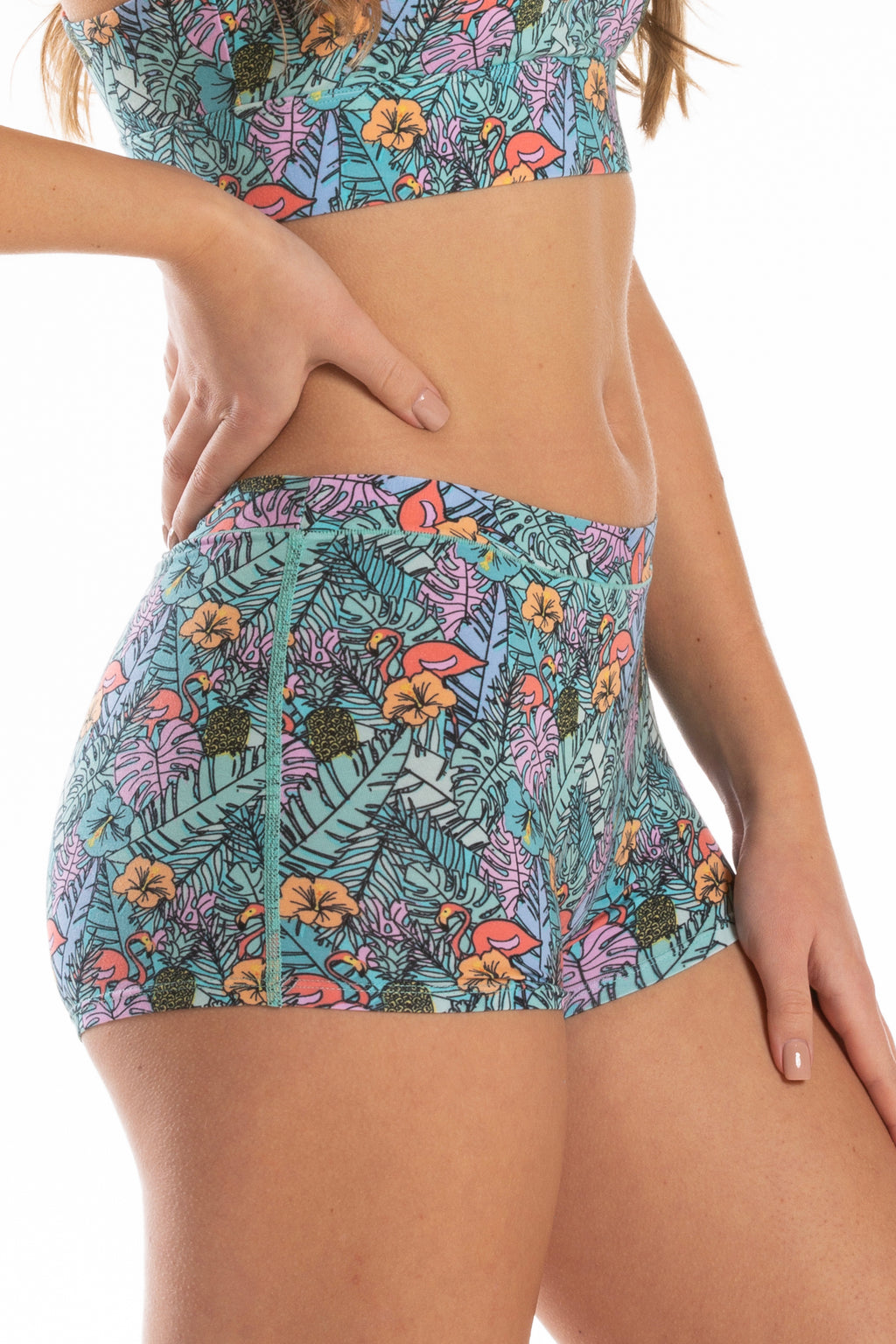 The Hot Tropic | Tropical Flamingo Modal Boyshort Underwear - Shinesty