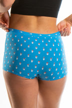 The 50 Shades Of Santa | Santa Faces Modal Boyshort Underwear - Shinesty