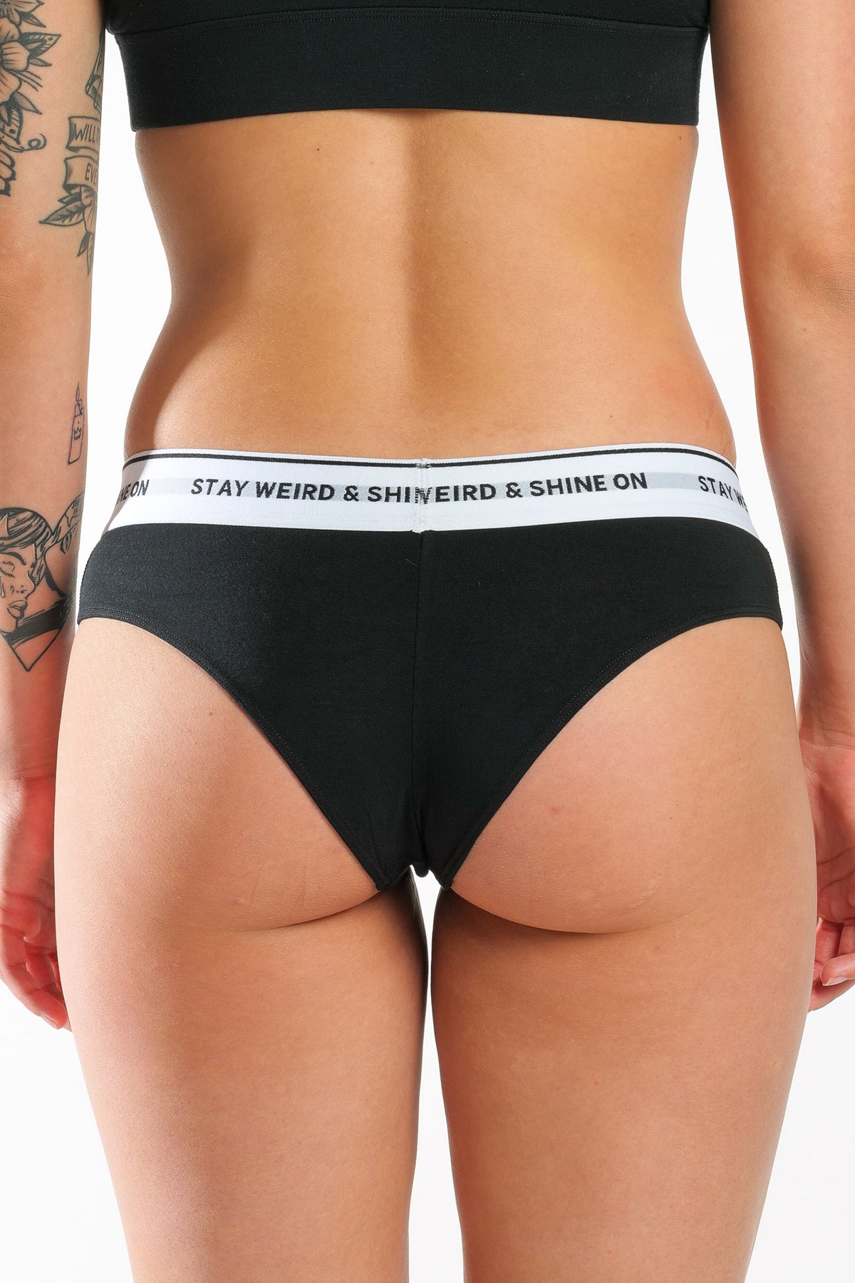 The Anthem | Black Shinesty Modal Cheeky Underwear - Shinesty