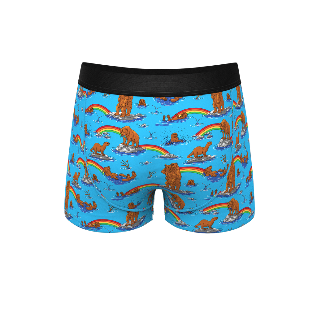 The Bear | Bear and Otter Rainbow Ball Hammock® Pouch Trunks Underwear - Shinesty