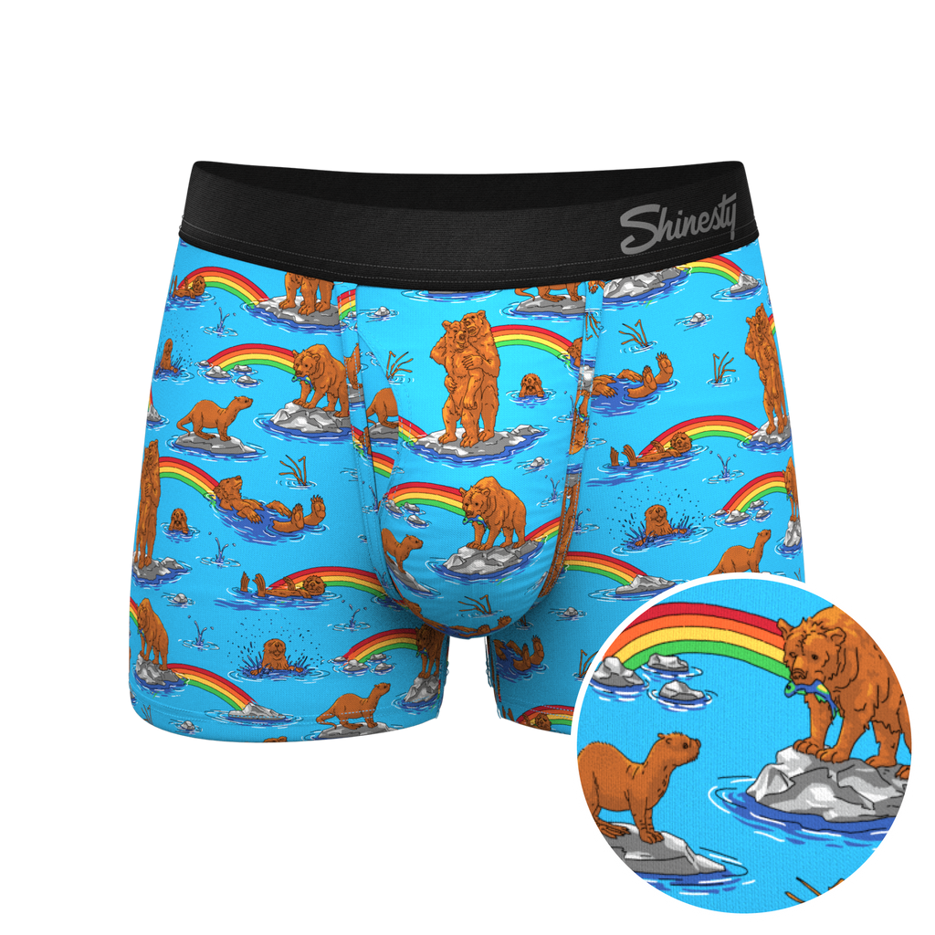 The Bear | Bear and Otter Rainbow Ball Hammock® Pouch Trunks Underwear - Shinesty