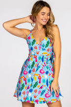 The Birds Of Paradise | Tropical Bird Strappy Dress - Shinesty