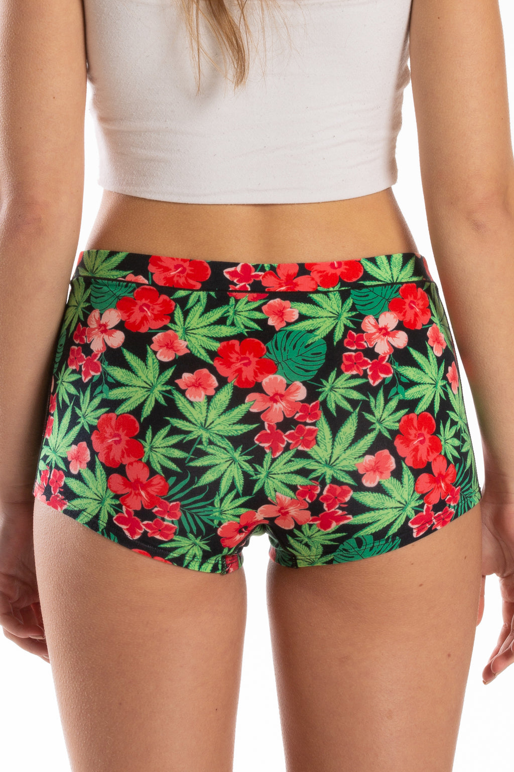 The Bongstera | Tropical Weed Modal Boyshort Underwear - Shinesty