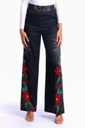 The Centerpiece | Poinsettia Women's Christmas Suit Pant - Shinesty