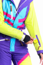 The Chute Your Shot | Neon Purple Retro Women's One Piece Ski Suit - Shinesty